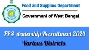 WB FPS DealerShip Recruitment 2024 @food.wb.gov.in